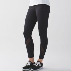 Lululemon Inspire Tight II - Black Mesh - 4